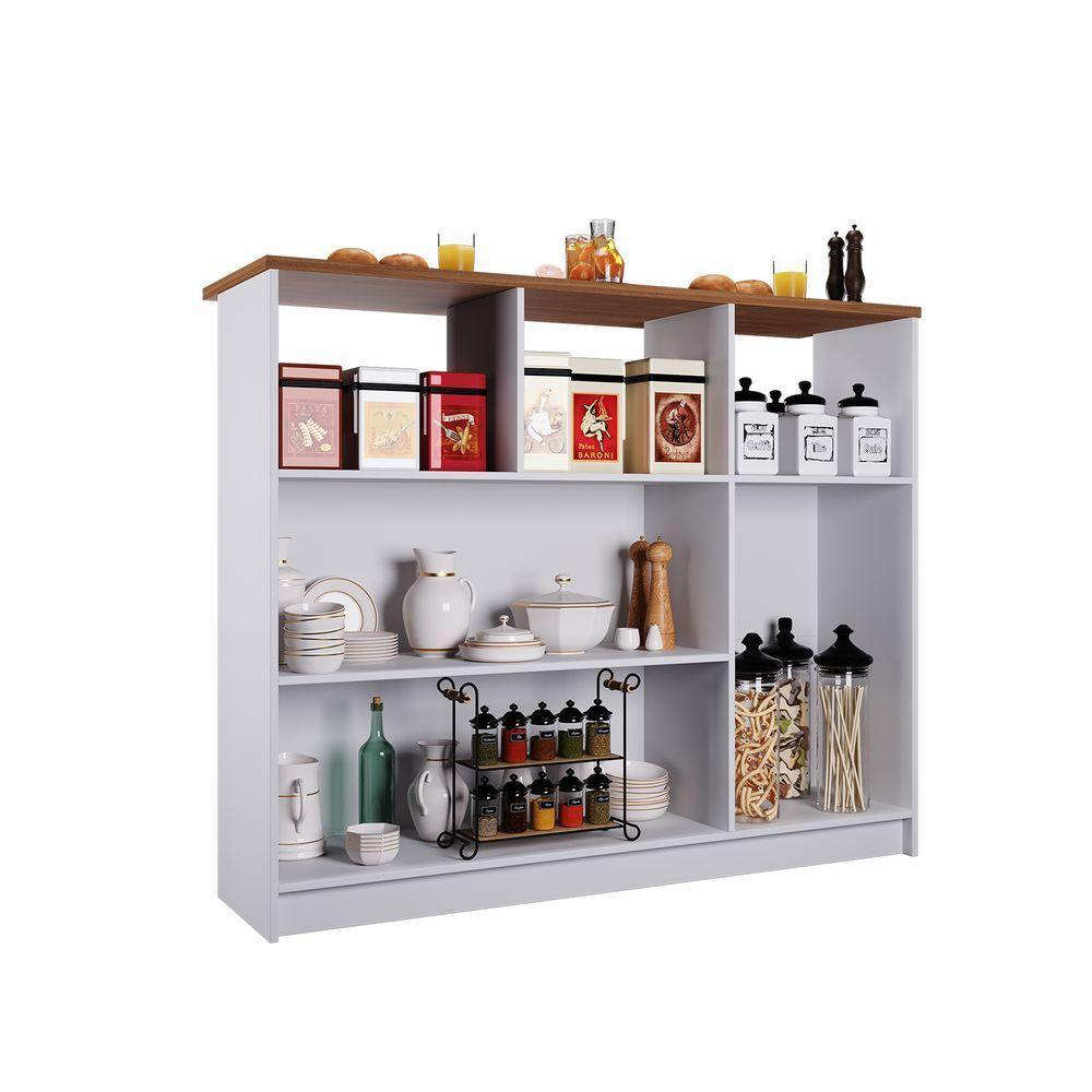 Bancada 6206 1,20 3 Portas Branco - Indekes - 2