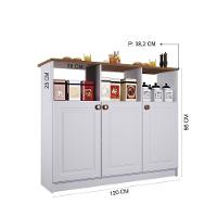 Bancada 6206 1,20 3 Portas Branco - Indekes - 7