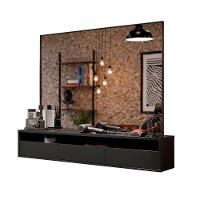 Bancada Suspensa Para Salão De Beleza Cabeleireiro Balcão De Barbearia Suspensa Life 1.12 - Preto - Moveisaqui - 1