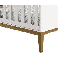 Berço Americano Classic New Branco Fosco Com Madeira - Moveisaqui - 3
