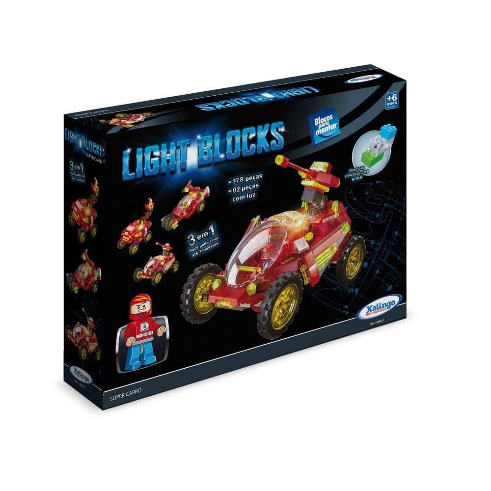 Blocos de Montar Light Blocks Super Carro 3x1 178pç - 2
