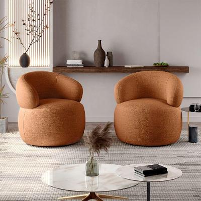Conjunto 2 Poltronas Orgânica Eloah Giratória Bouclê Italiano Terracota Movelaria Store
