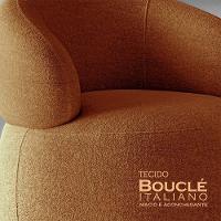 Conjunto 2 Poltronas Orgânica Atemporal Base Giratória Eloah Bouclé Italiano Terracota - 5