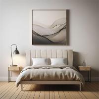 Cabeceira Painel Casal King 1,95m Londres Suede Bege Dal Poz Estofados - 1