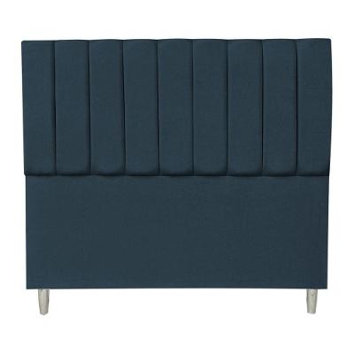Cabeceira Casal 1,95m Londres Suede Azul Marinho Dal Poz Estofados