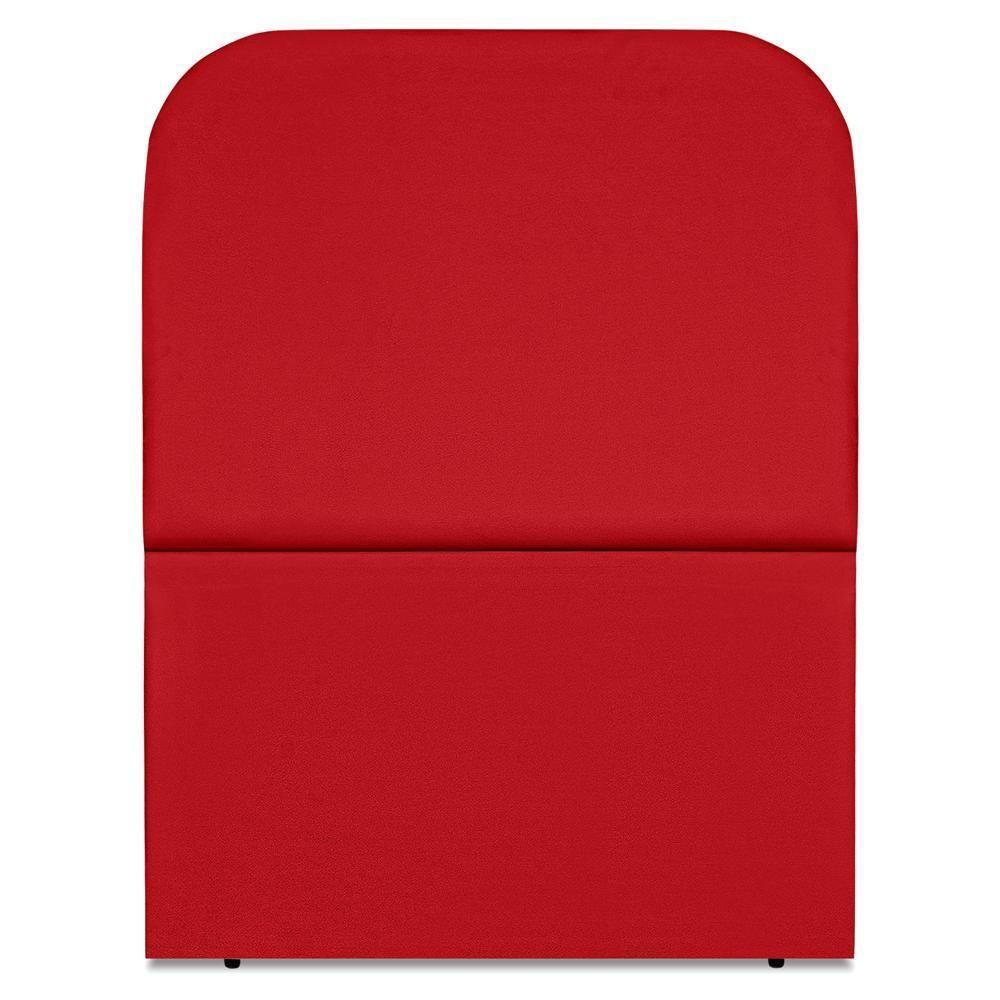 Cabeceira Solteiro 100 Cm Com Frame Alana Suede Vermelho Artte Vermelho - 5