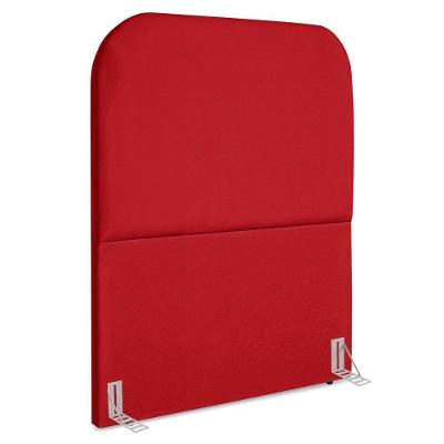 Cabeceira Solteiro 100 Cm Com Frame Alana Suede Vermelho Artte Vermelho