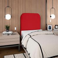 Cabeceira Solteiro 100 Cm Com Frame Alana Suede Vermelho Artte Vermelho - 7