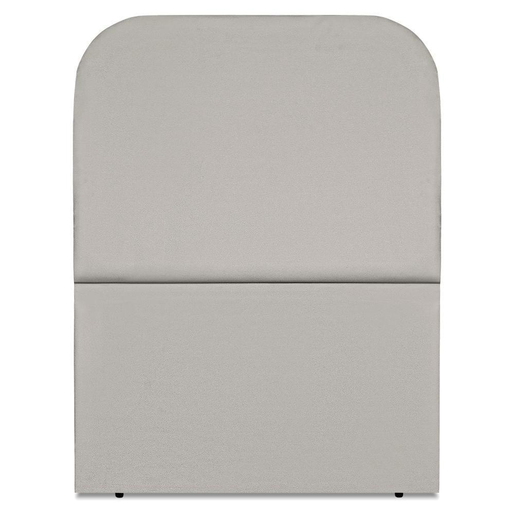 Cabeceira Solteiro 100 Cm Com Frame Alana Suede Cinza Claro Artte Cinza Claro - 5