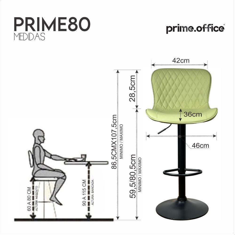 Banqueta Giratória Com Encosto Alta Para Cozinha Bancada Bar Verde - 3