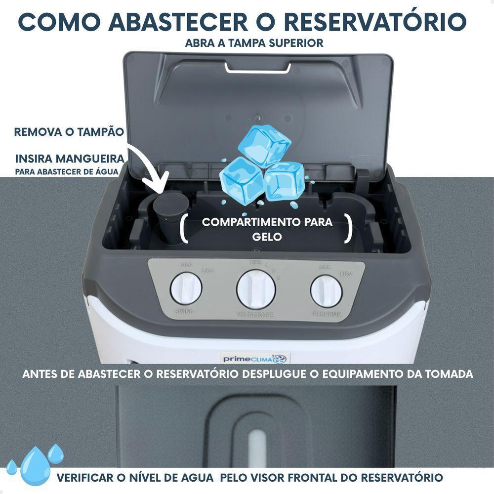 Climatizador Ar Frio Portátil Evaporativo 75L Umidificador 110V - 5