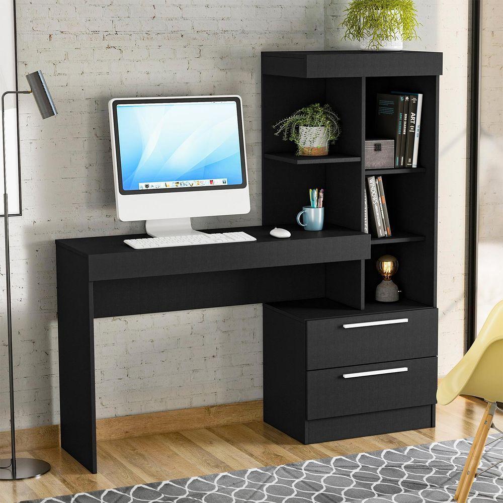 Mesa Office Linea Preto - Móveisaqui - 2