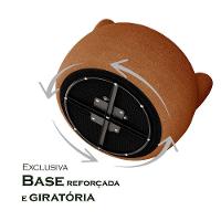 Poltrona Design Sofisticado Orgânica Fino Acabamento Eloah Base Giratória Bouclé Italiano Terra - 3
