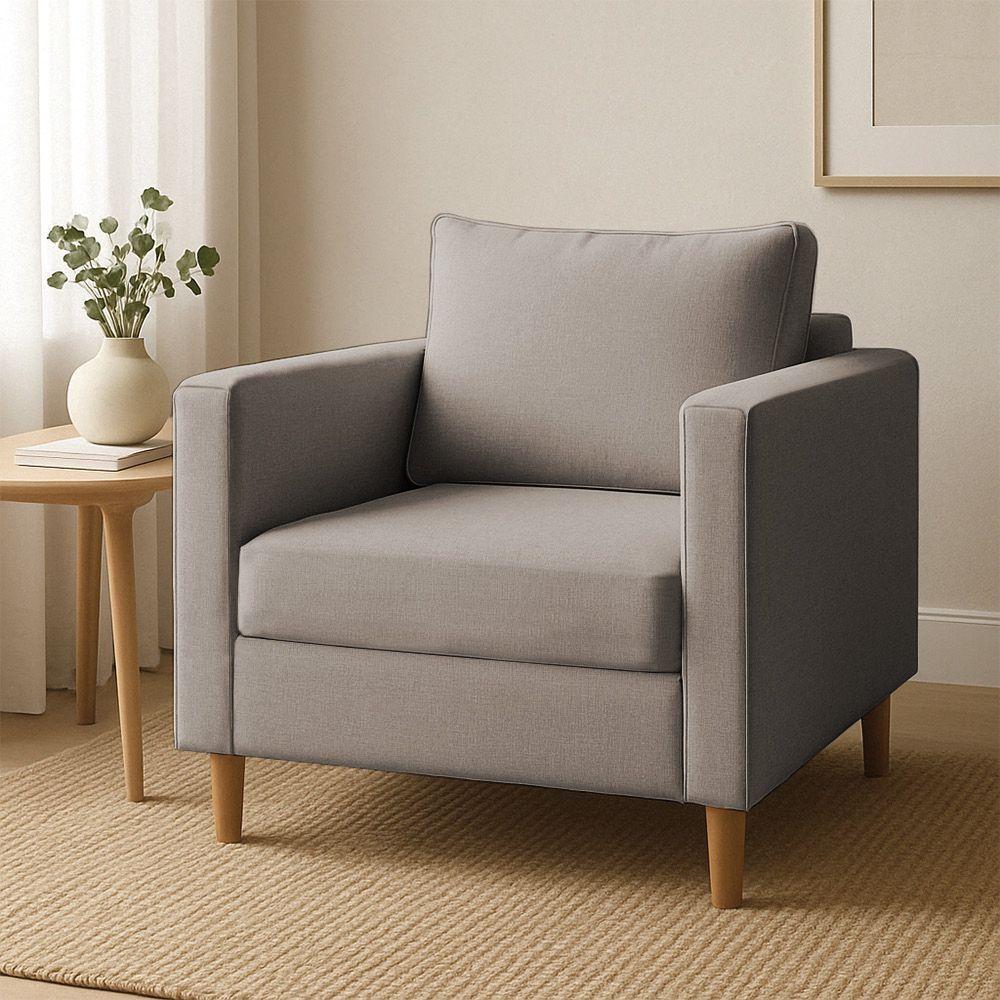 Poltrona Decorativa Helena Linho Capuccino Dal Poz Estofados - 2