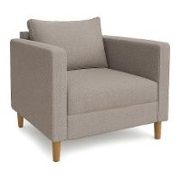 Poltrona Decorativa Helena Linho Capuccino Dal Poz Estofados - 1