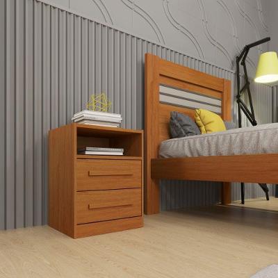 Mesa De Cabeceira Barcelona 2 Gavetas Tcil Cor:cinamomo