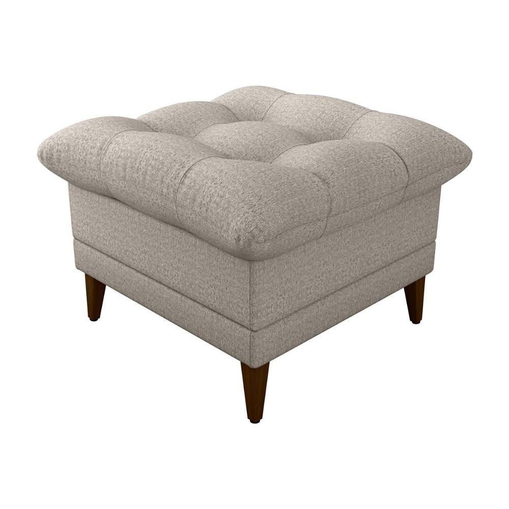 Poltrona De Amamentação Com Puff Montreal Suede Cinza Matrix Linho Cinza - 5