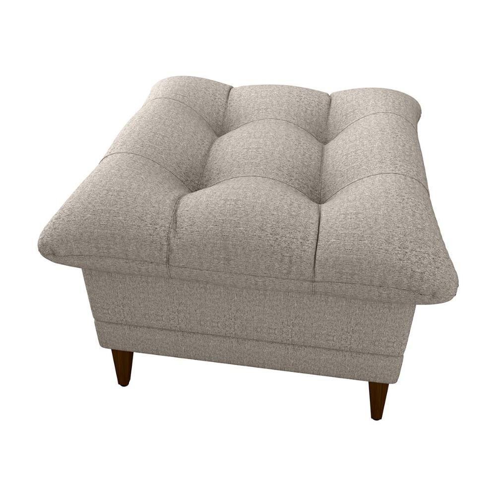 Poltrona De Amamentação Com Puff Montreal Suede Cinza Matrix Linho Cinza - 6