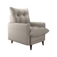 Poltrona De Amamentação Com Puff Montreal Suede Cinza Matrix Linho Cinza