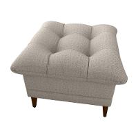 Poltrona De Amamentação Com Puff Montreal Suede Cinza Matrix Linho Cinza - 6