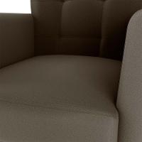 Poltrona Decorativa Confortável Pés Em Madeira Maciça Cancun Veludo Marrom Matrix Veludo Marrom