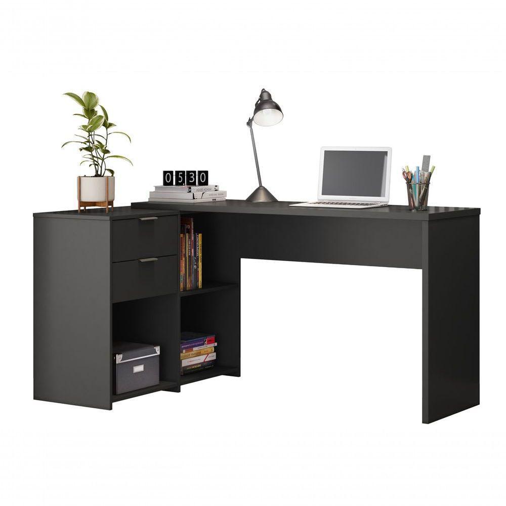 Mesa Para Computador Office Zínia Preto - Moveisaqui - 5