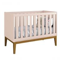 Jogo De Quarto Para Bebê Completo 2 Portas Classic New Rosa Fosco Com Madeira - Moveisaqui - 2