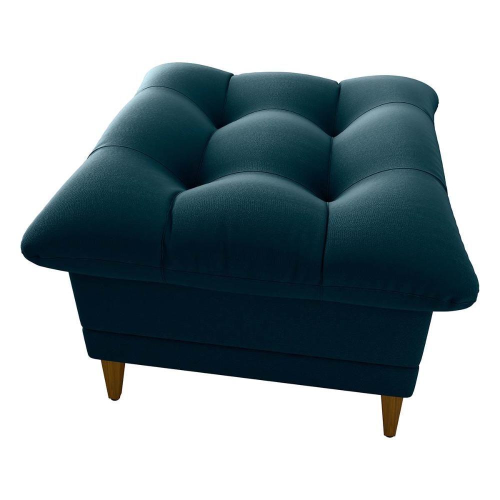 Poltrona De Amamentação Com Puff Montreal Suede Petroleo Matrix Suede Petróleo - 7