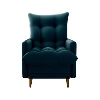 Poltrona De Amamentação Com Puff Montreal Suede Petroleo Matrix Suede Petróleo - 5