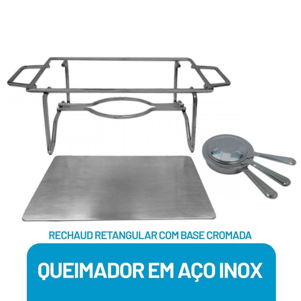 Rechaud Retangular Pequeno 240 X 200mm Chapa Alumínio Ravinox 511 - 3