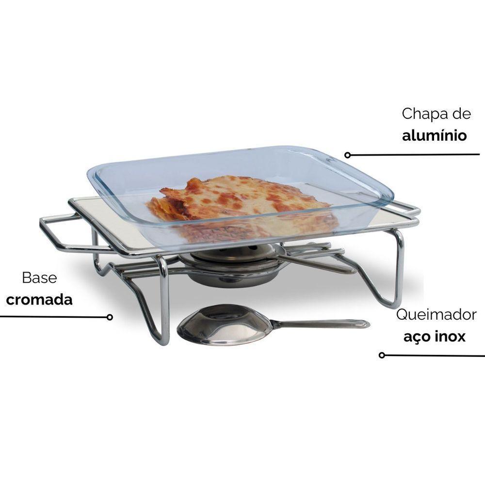 Rechaud Retangular Pequeno 240 X 200mm Chapa Alumínio Ravinox 511 - 4