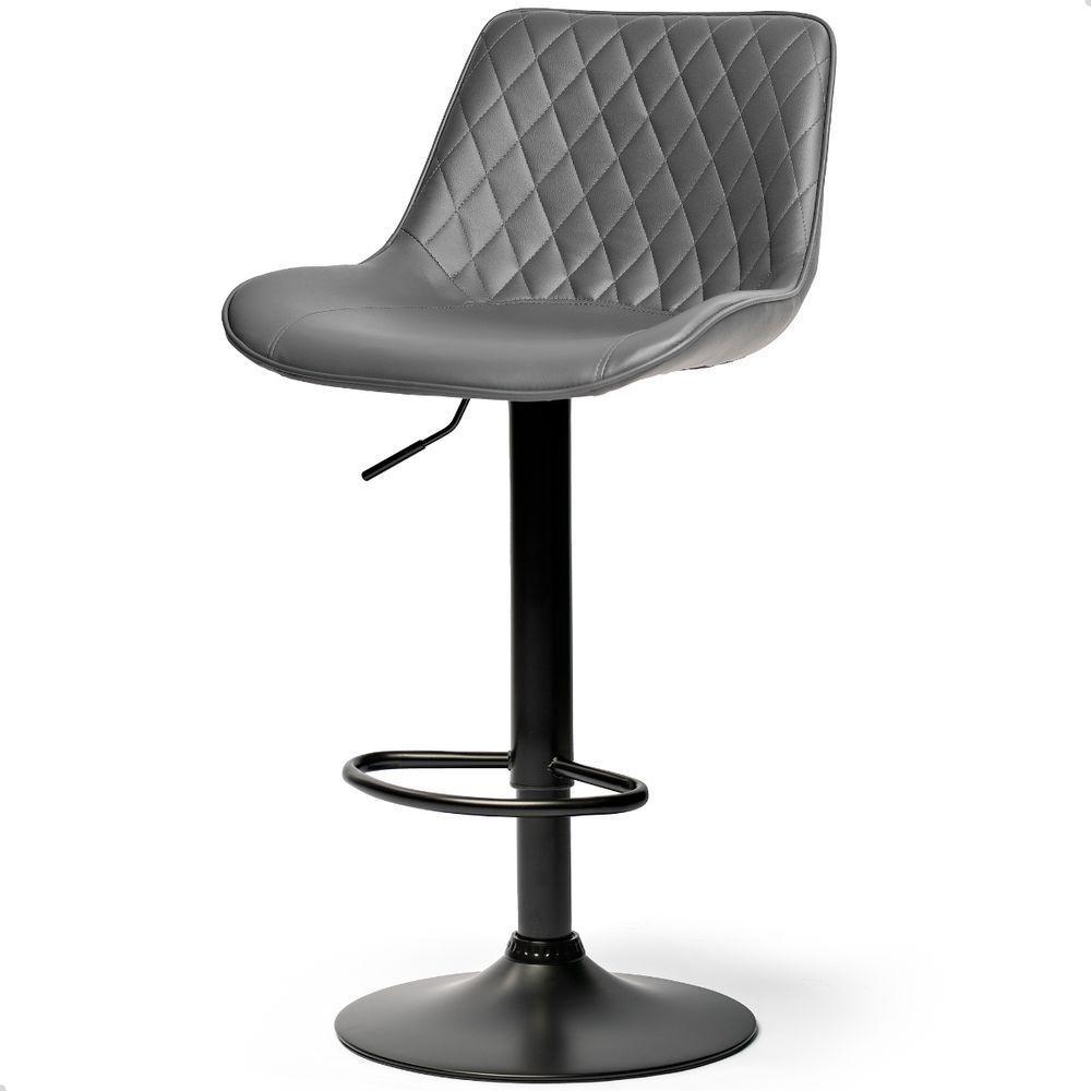 Banqueta Alta Cozinha Bar Balcão Para Bancada Encosto Kit 03 Cinza - 7