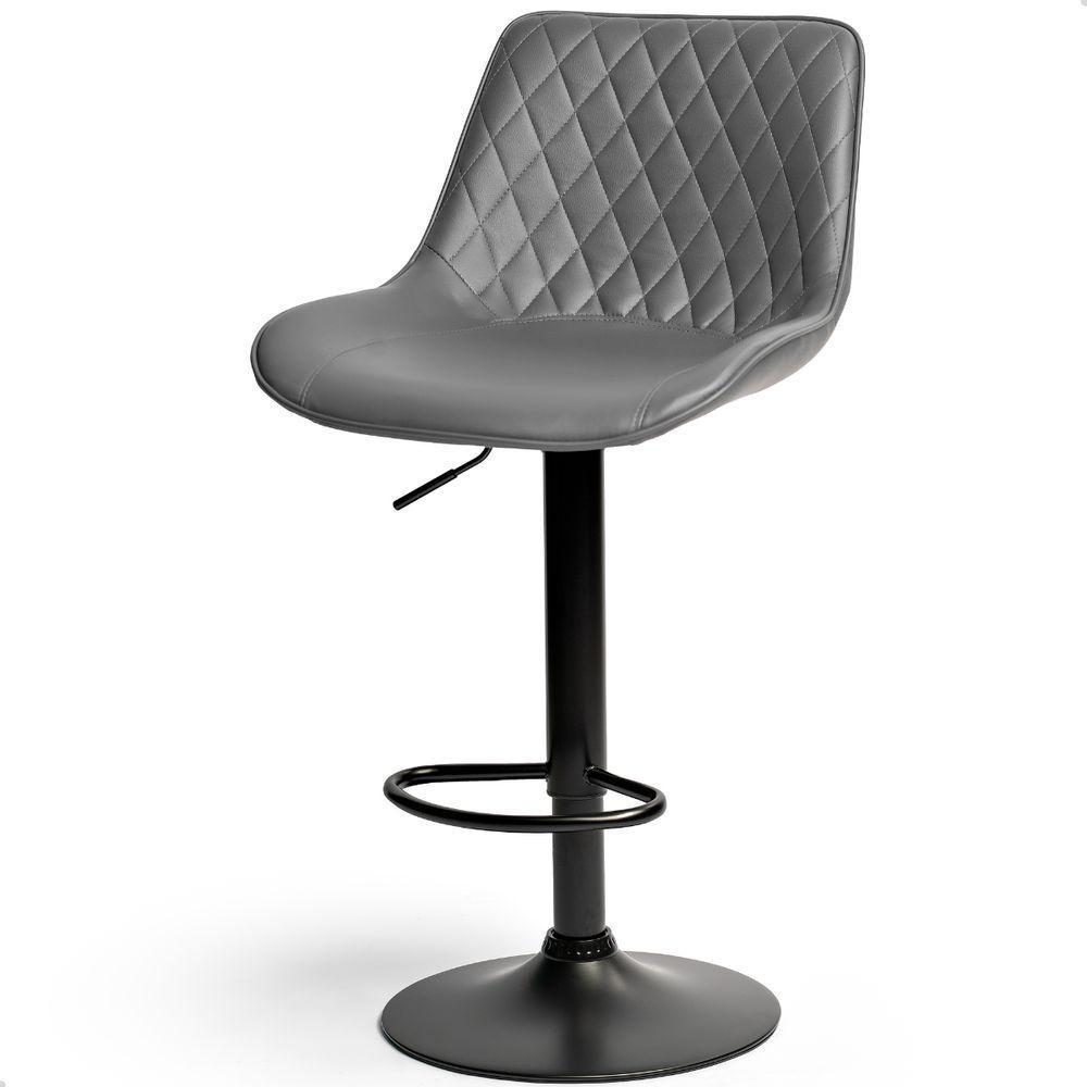 Banqueta Alta Cozinha Bar Balcão Para Bancada Encosto Kit 03 Cinza - 10