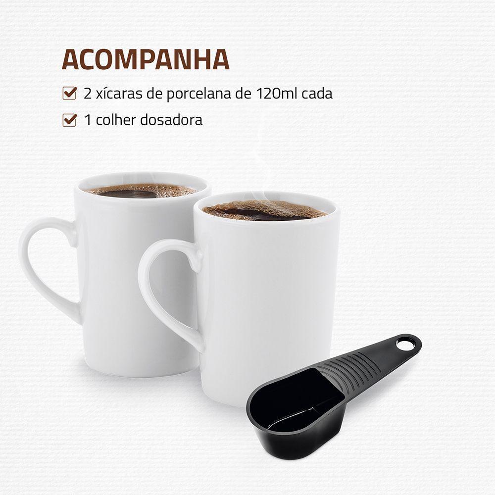 Cafeteira Elétrica Mondial Smart Coffe 500W C-42-2X-BI Preto/Inox 110V - 3