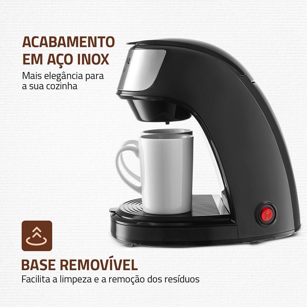 Cafeteira Elétrica Mondial Smart Coffe 500W C-42-2X-BI Preto/Inox 110V - 5