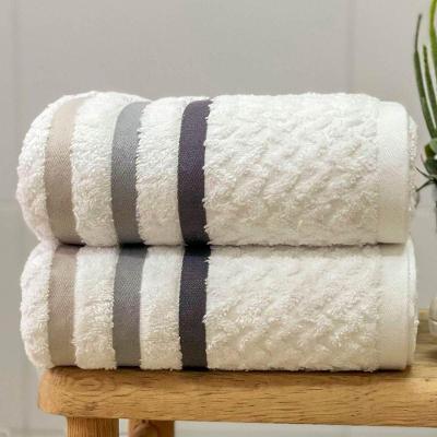 Toalha Banhão Trento Chevron 80x150 Branco