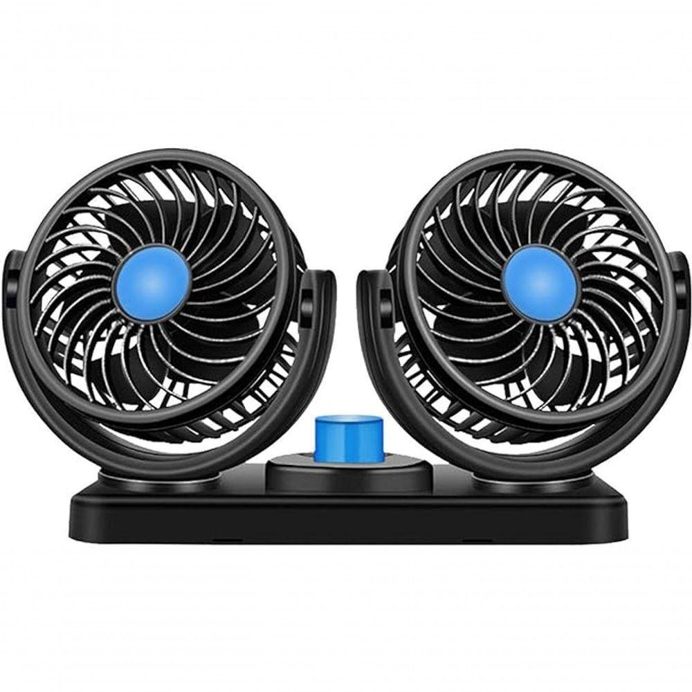 Ventilador Mini Automotivo Portátil 12v Elétrico Cabeça Dupl - 6