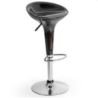 Kit 04 Un Banquetas Giratória Alta Tulipa Lotus Assento Abs Preto - 6