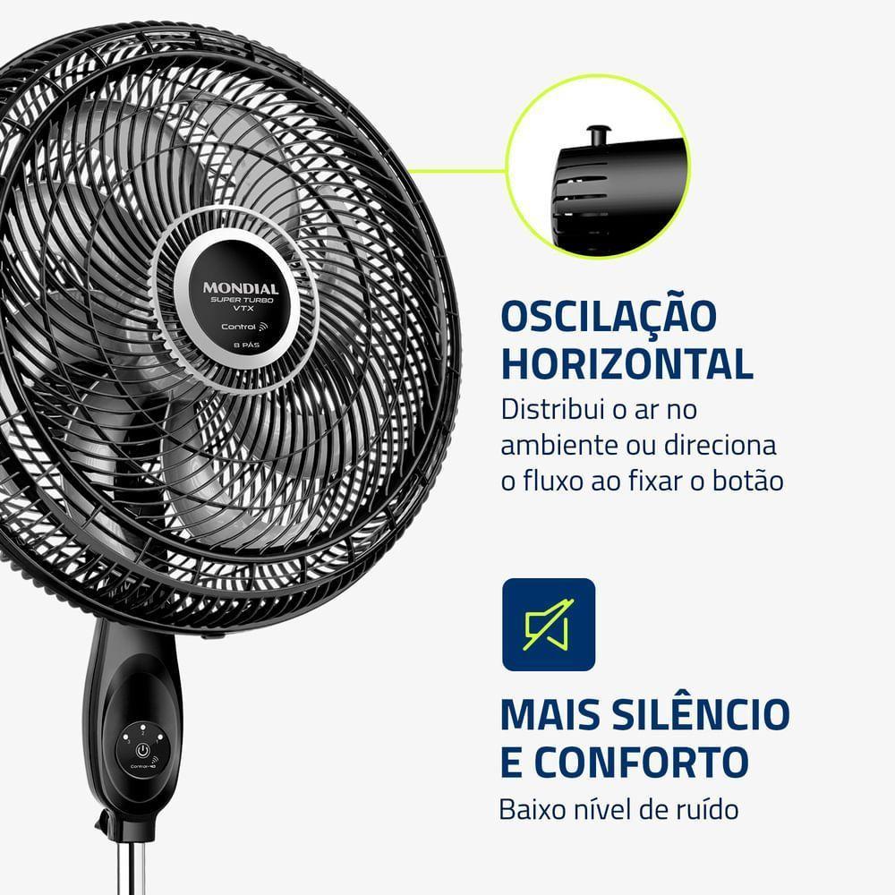 Ventilador Mondial 40cm VTX-40C-8P-CR Super Turbo Tech Coluna 110V - 5