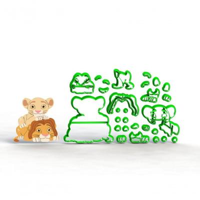 Cortador Rei Leão - Simba E Mufasa Promoção! Tamanho 8 Cm