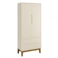 Jogo De Quarto Para Bebê Completo 2 Portas Classic New Areia Fosco Com Madeira - Reller - 6