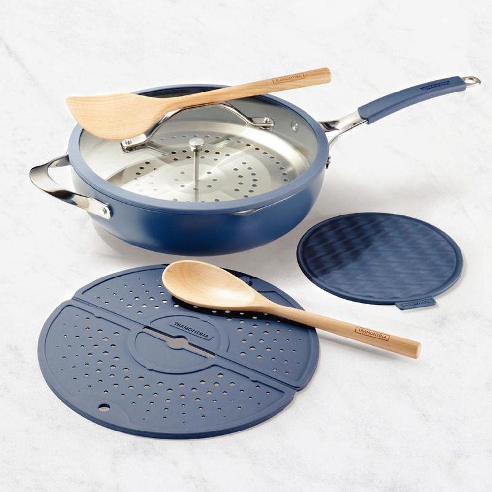 Kit 7 Peças All In One Plus Tramontina Com Revestimento Interno Cerâmico E Externo Siliconado - 3