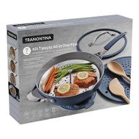 Kit 7 Peças All In One Plus Tramontina Com Revestimento Interno Cerâmico E Externo Siliconado