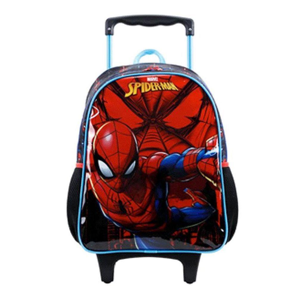 Mochila Escolar Infantil Com Rodinhas Spider Man 11660 Preto - Xeryus - 1