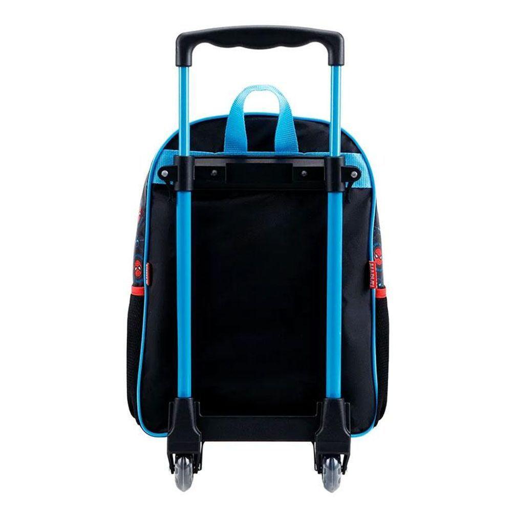 Mochila Escolar Infantil Com Rodinhas Spider Man 11660 Preto - Xeryus - 3