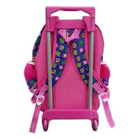 Mochila Escolar Infantil Com Rodinhas Stitch Flor - Gv Bolsas - 2