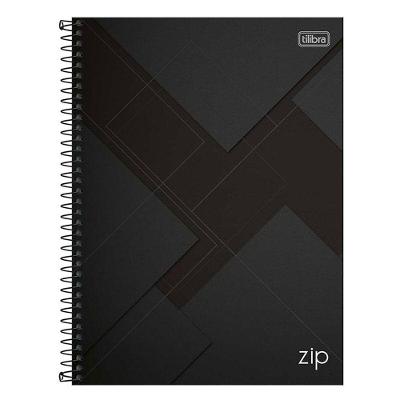 Caderno Espiral Universitário Zip 10 Matérias 200 Folhas Preto - Tilibra