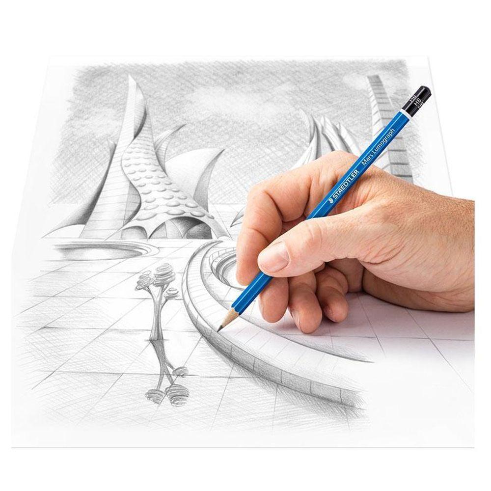 Lápis Graduado 2b Mars Lumograph 2 Unidades - Staedtler - 3