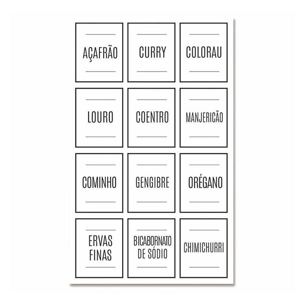 Etiqueta Adesiva Para Pote De Tempero 36 Unidades - Pimaco - 2