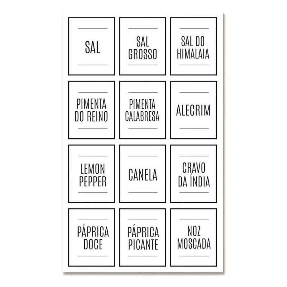 Etiqueta Adesiva Para Pote De Tempero 36 Unidades - Pimaco - 3